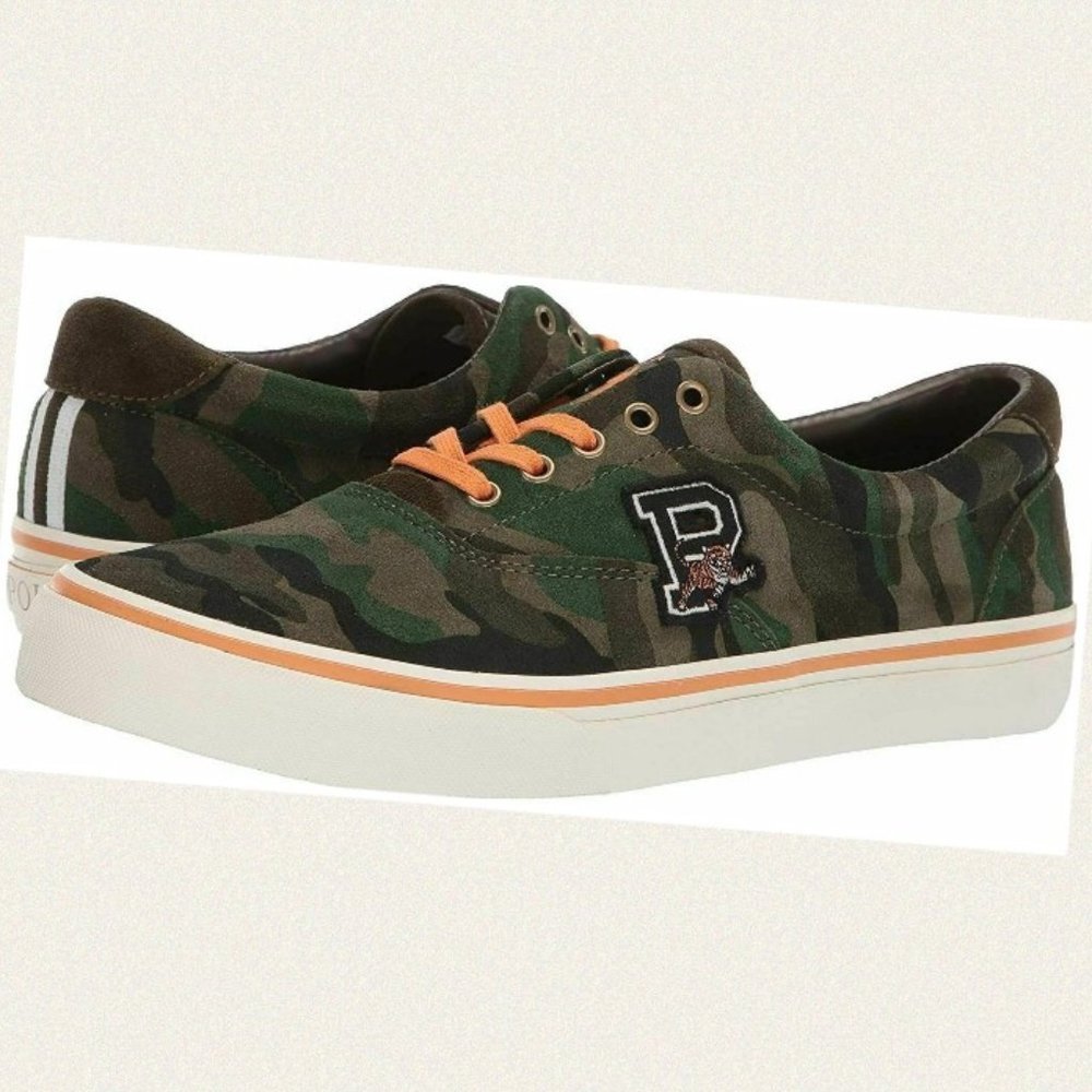 Polo Ralph Lauren Thorton III Mens Suede Camo Low Top Sneakers